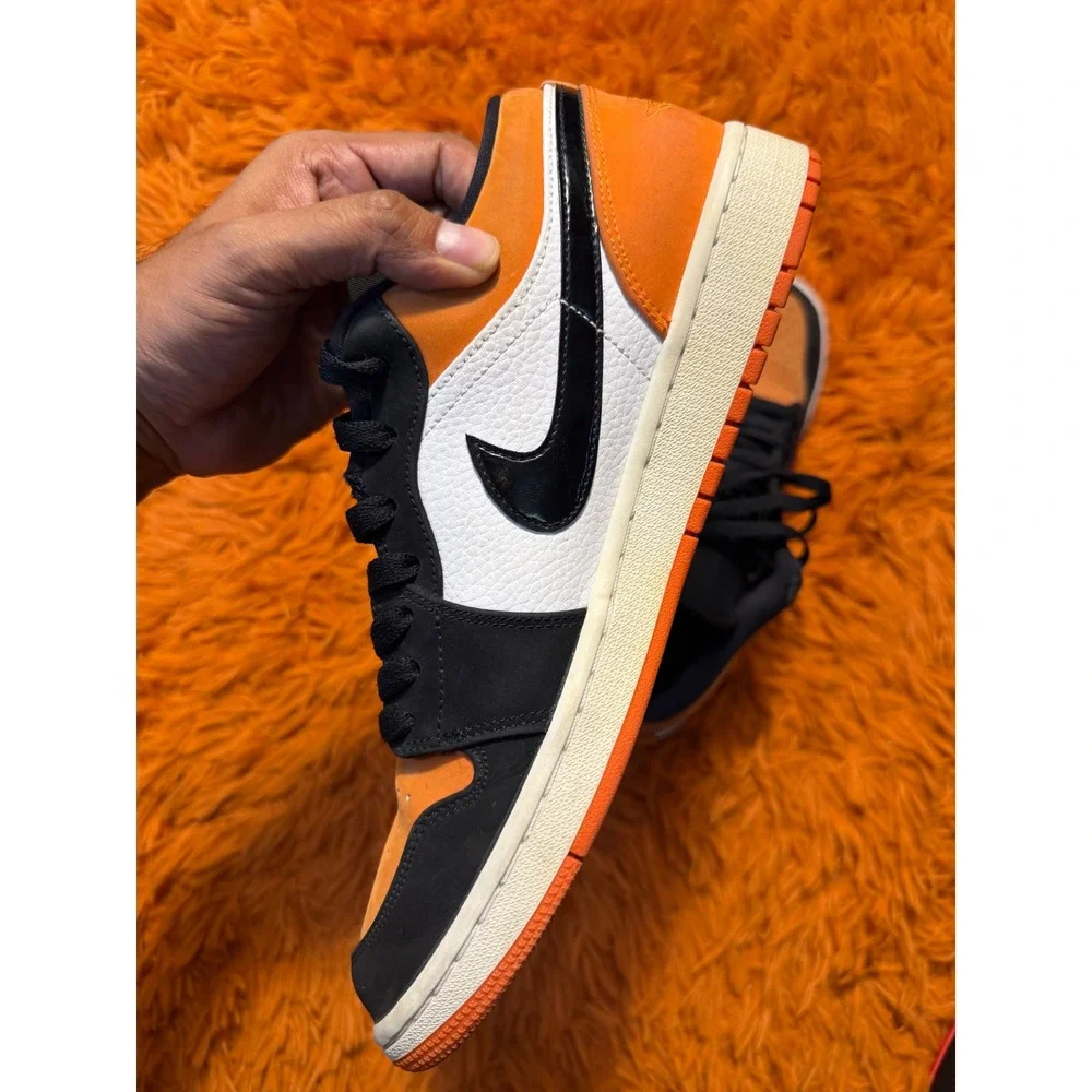 Nike Air Jordan 1 Low Shattered Backboard Starfish Orange Black 553558-128 10.5